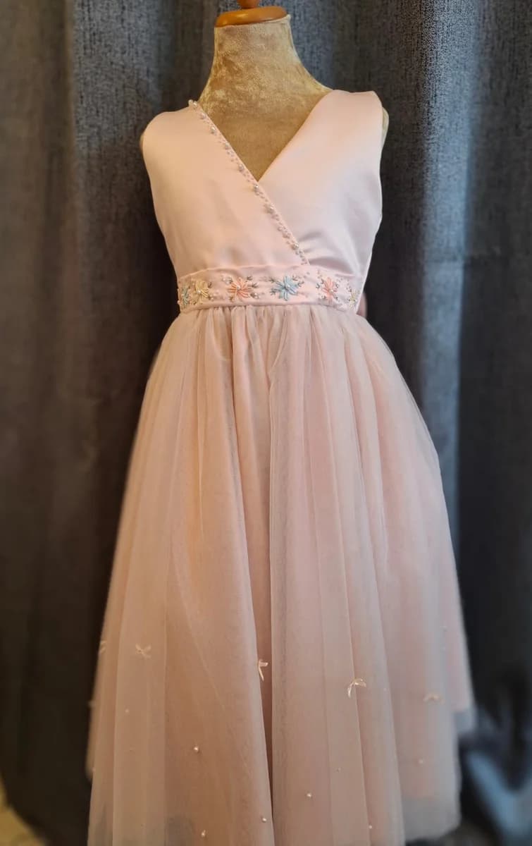 Blush Blossom Wrap Gown