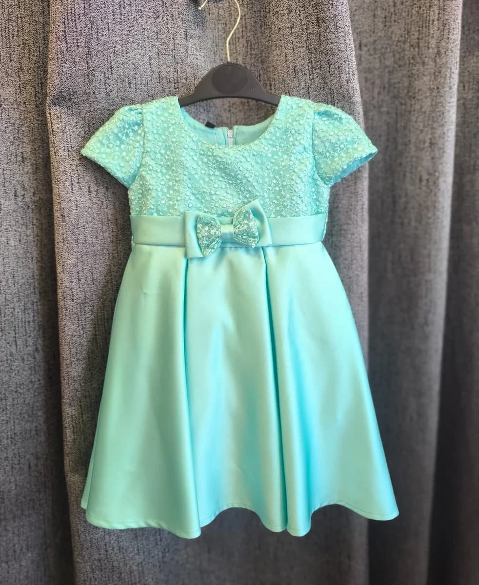 Mint Pearl Lace Dress
