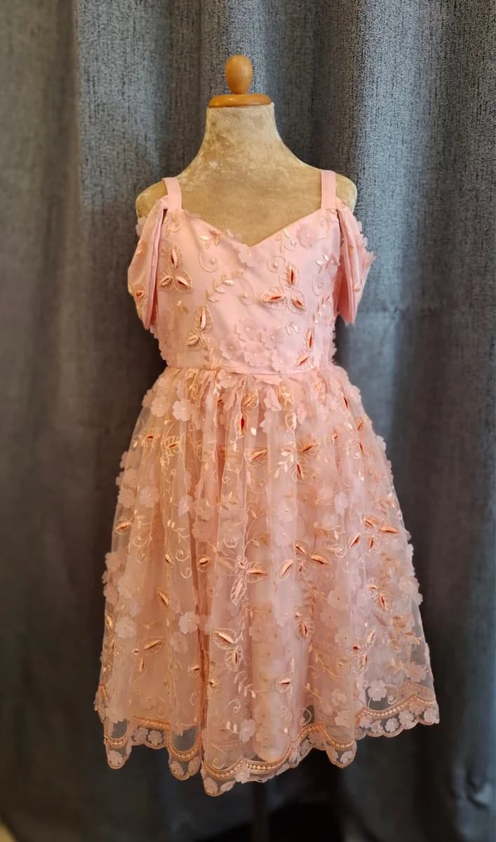 Petal Bloom Appliqué Dress