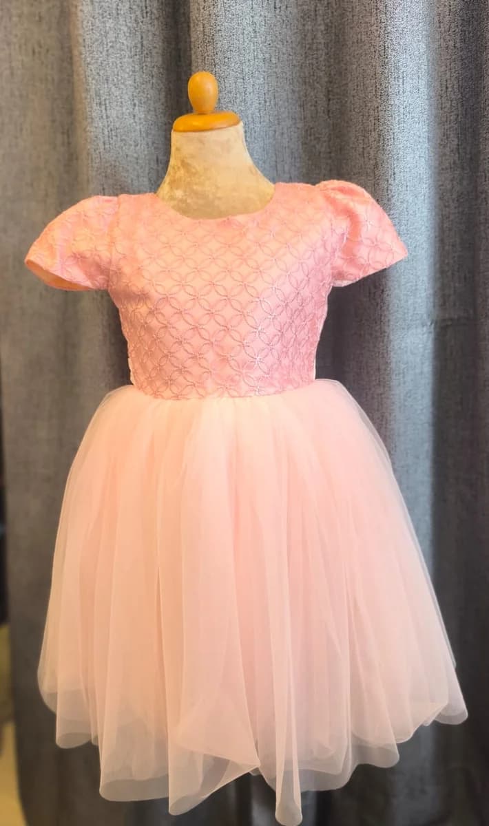 Pink Quilted Puff Dress