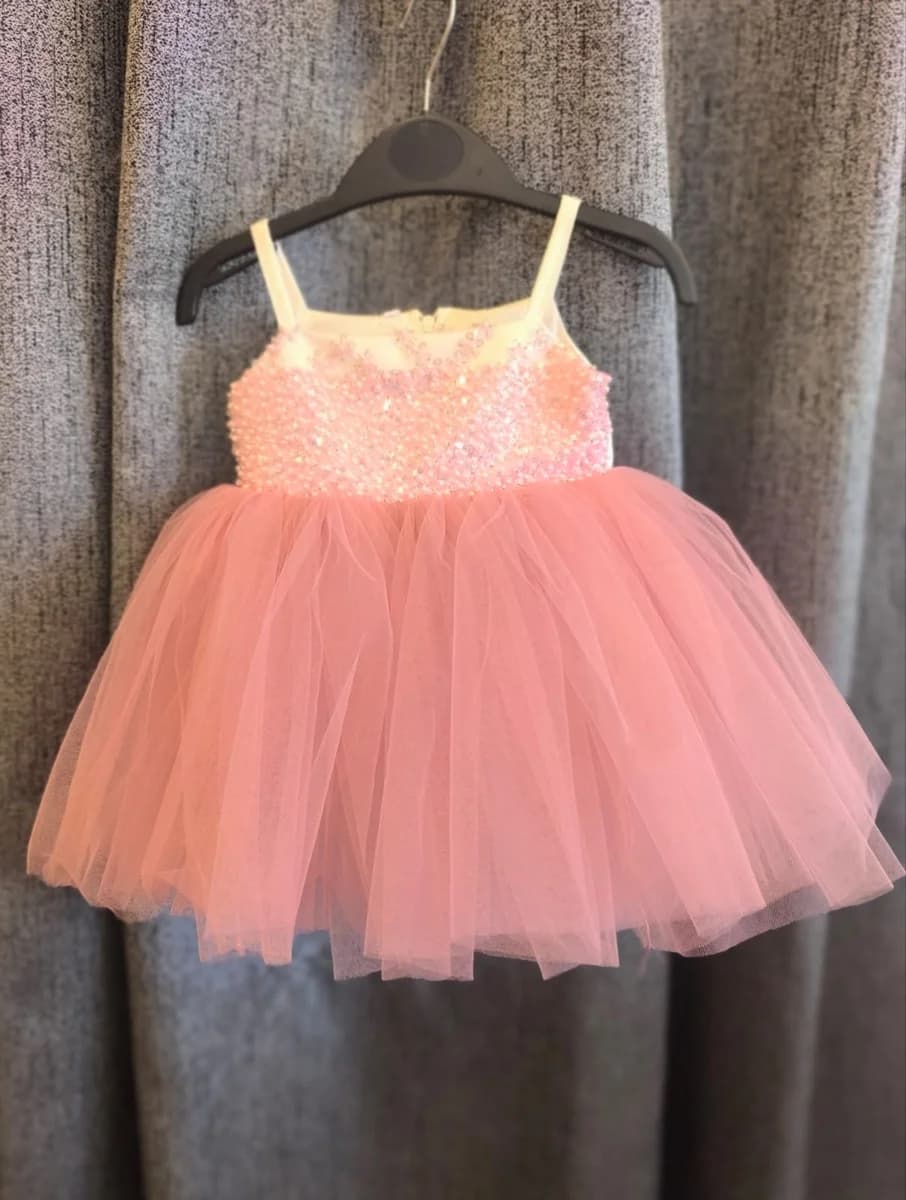 Pink Sequin Tutu Baby Dress