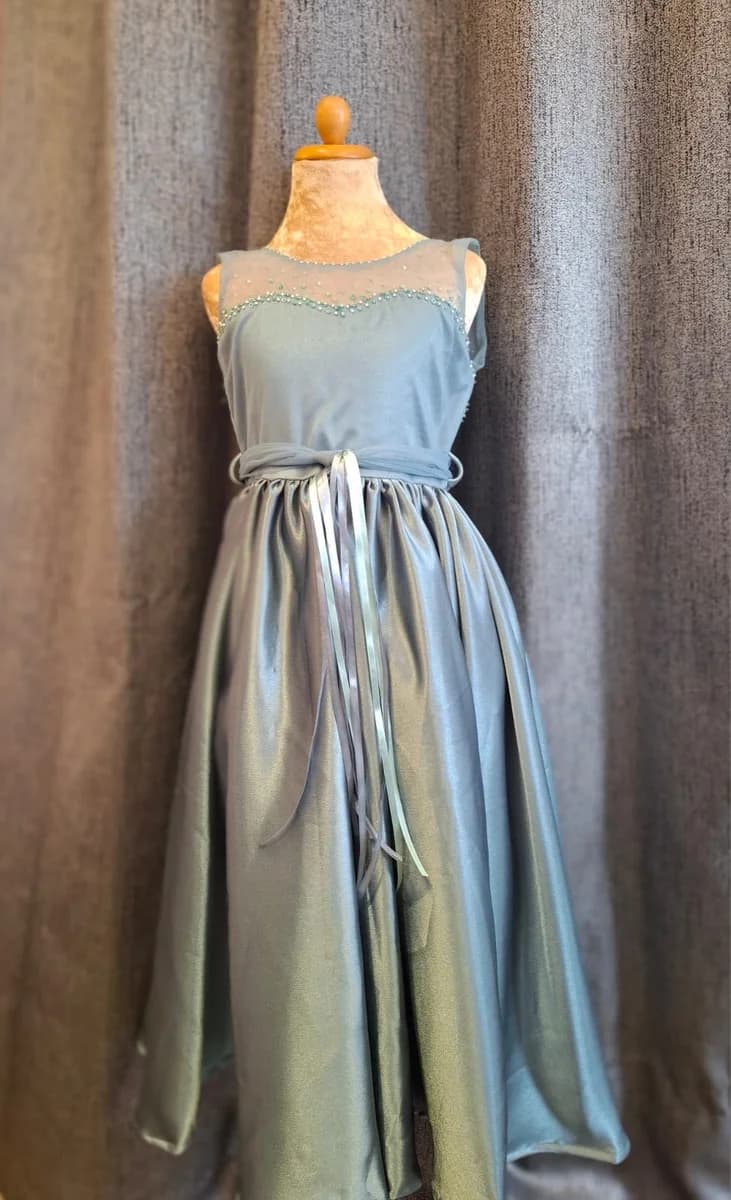 Powder Blue Ribbon Ball Gown