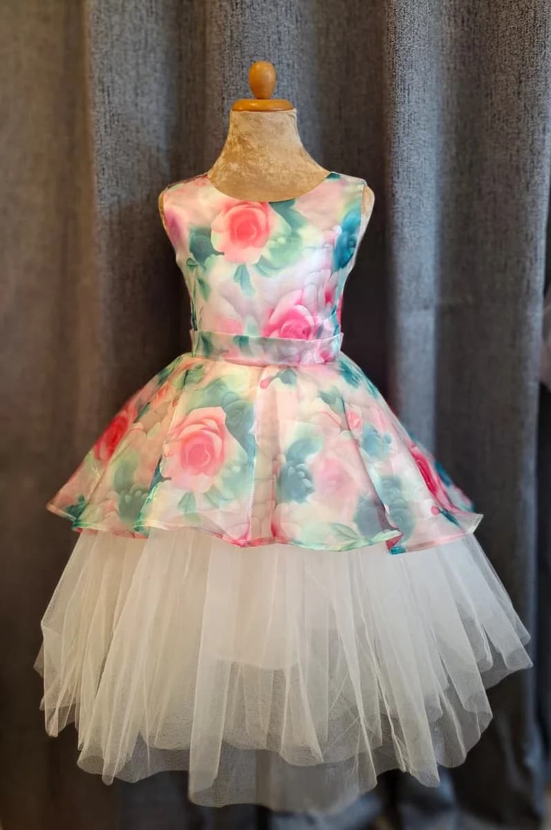 Rose Garden Peplum Party Dress